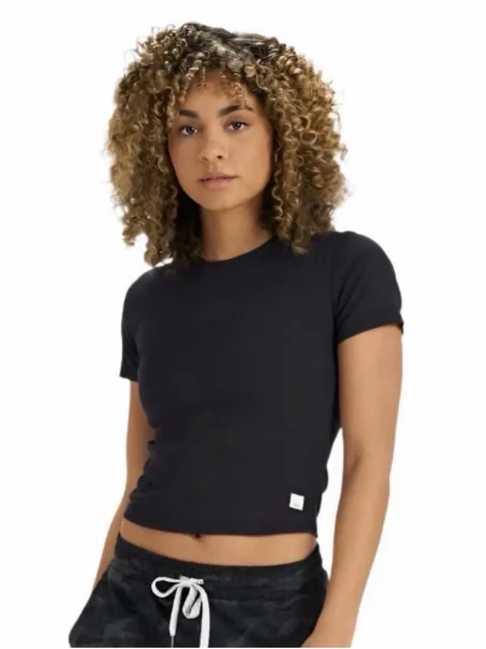 Vuori women’s mudra/pose Black Short-Sleeve Crewneck Top - Picture 5 of 5